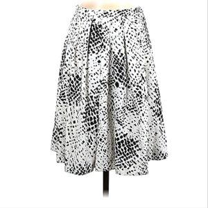 Pink Tartan Flared Speckled‎ White Black Skirt